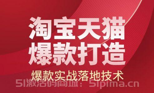 2022淘寶天貓爆款打造系列課：爆款實戰落地技術教程