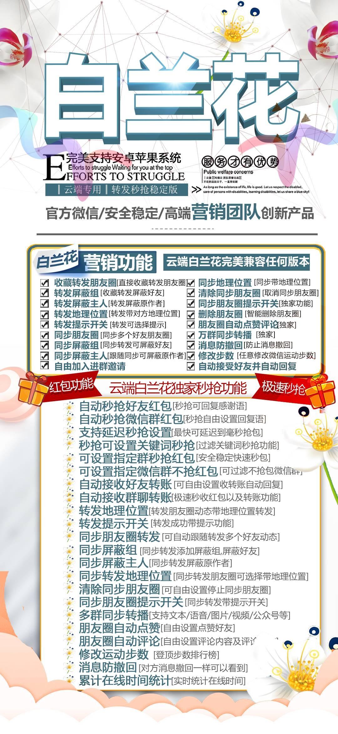 【云端白蘭花轉發朋友圈官網激活授權碼批發商城】